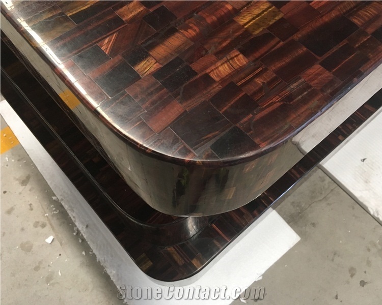 Gem Stone Synthetic Red Tiger Eye Countertop