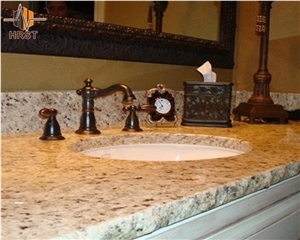 Giallo Ornamental Granite Vanity Countertop