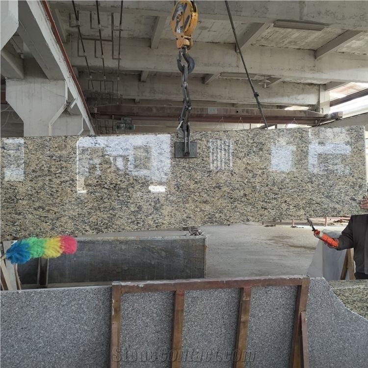 Giallo Santa Cecilia Dark Granite Countertops