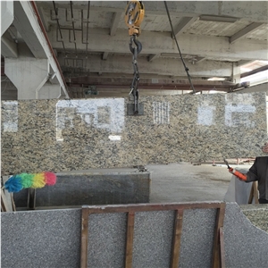 Giallo Santa Cecilia Dark Granite Countertops