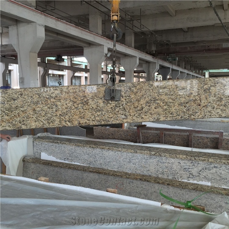 Giallo Santa Cecilia Dark Granite Countertops