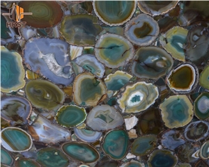 Green Agate Slab Backlit Wall Panel
