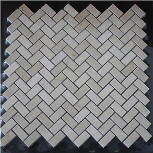 Herringbone Marble Mosaic Tile