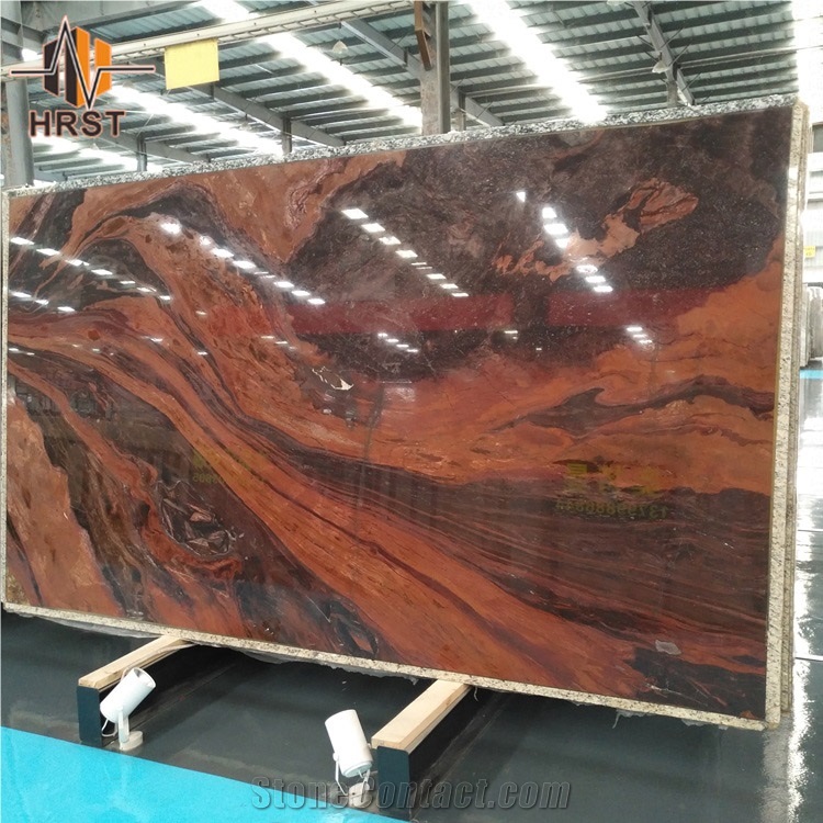 Home Decoration Luxury Red Mirage Quartzite Slab
