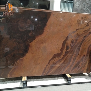 Home Decoration Luxury Red Mirage Quartzite Slab