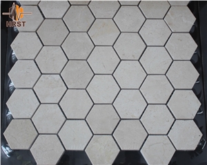 Hot Sell Polished Hexagon Mosaic Marble Tile