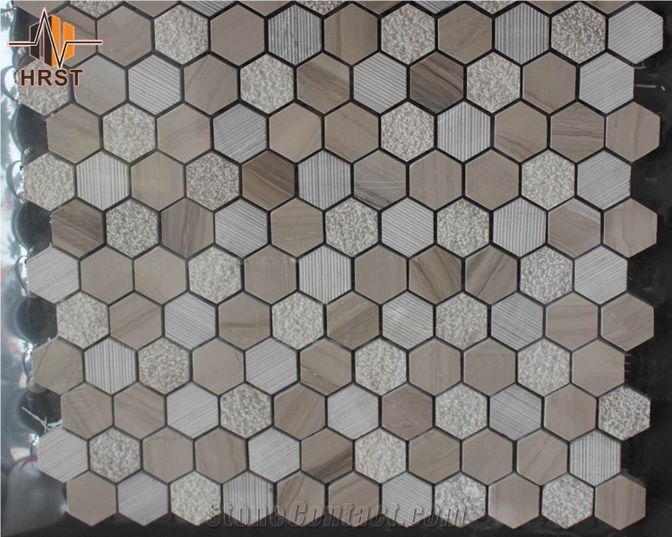 Hot Sell Polished Hexagon Mosaic Marble Tile