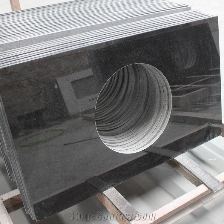 India Black Nero Assoluto Granite Vanity Tops