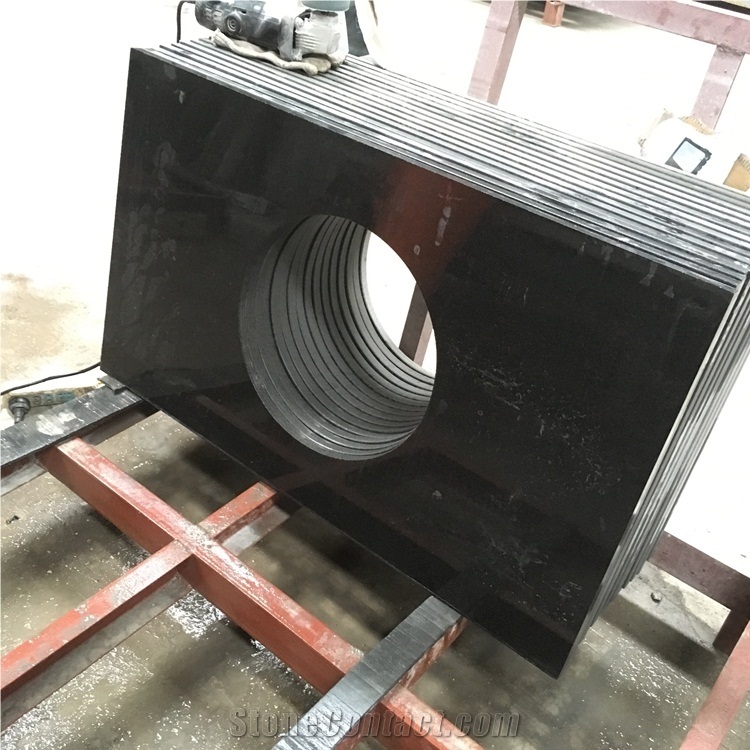 India Black Nero Assoluto Granite Vanity Tops