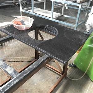 India Black Nero Assoluto Granite Vanity Tops