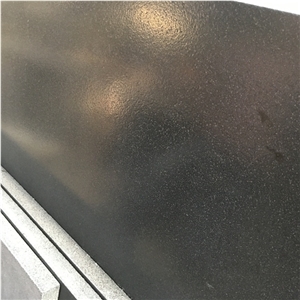 India Leathered Nero Assoluto Granite Countertops