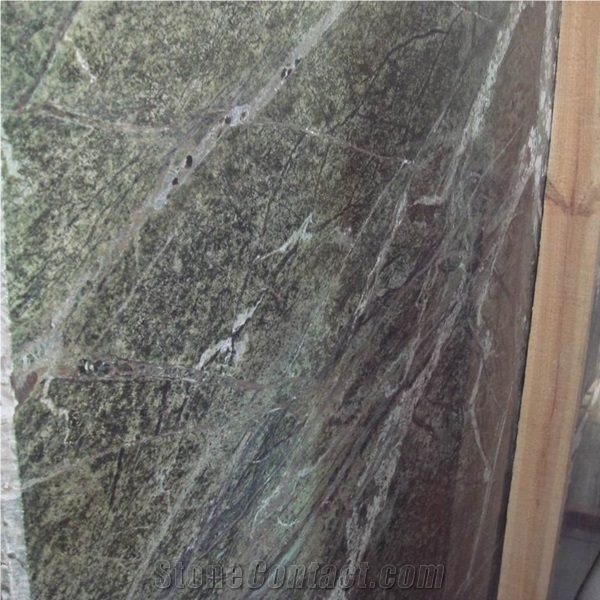 India Rainforest Green Marble Slab