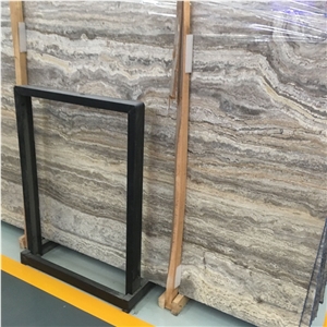 Iran Light Silver Travertine Slabs