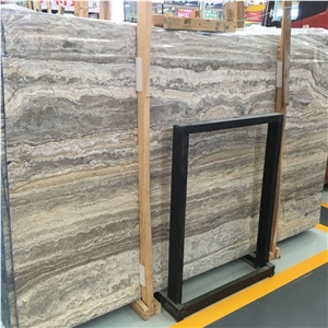 Iran Light Silver Travertine Slabs