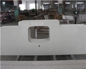 Jade Spot White Quartz Kitchen Countertops