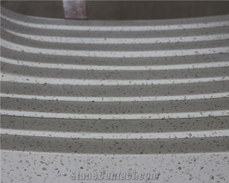 Jade Spot White Quartz Kitchen Countertops