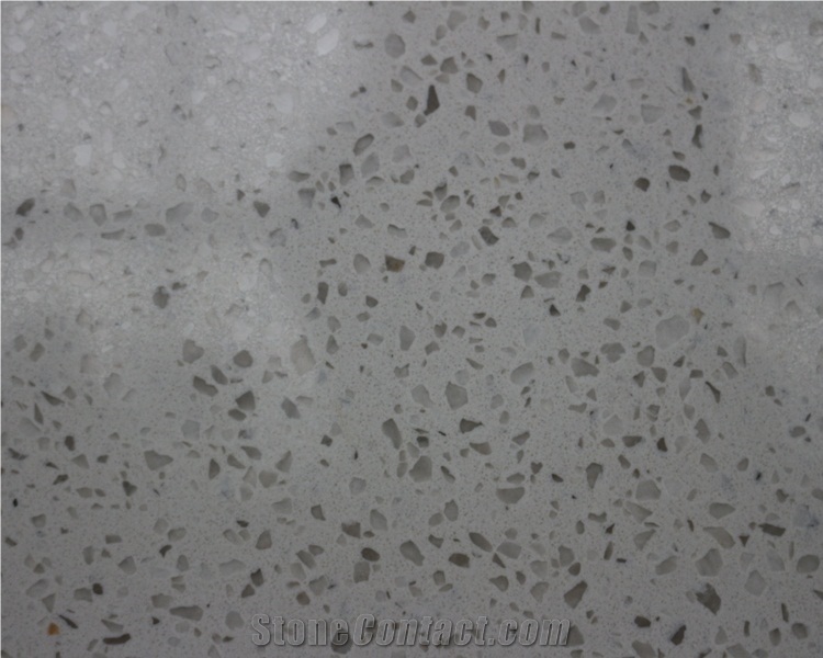 Jade Spot White Quartz Kitchen Countertops