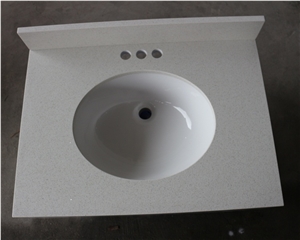 Jade Spot White Quartz Vanitytops