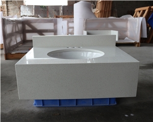 Jade Spot White Quartz Vanitytops