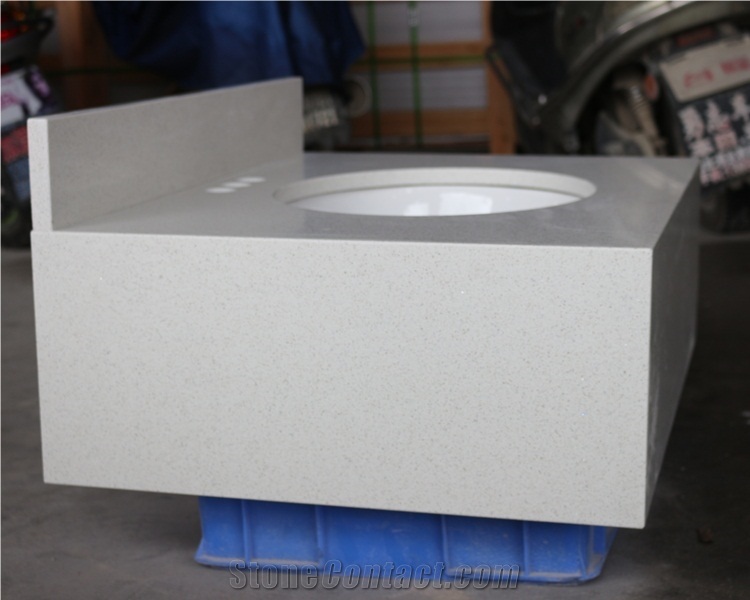 Jade Spot White Quartz Vanitytops