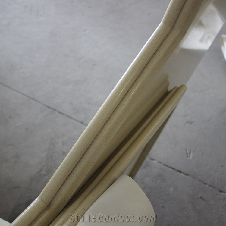 Laminated Bullnose Beige Quartz Countertops