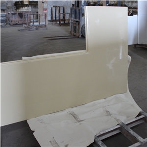Laminated Bullnose Beige Quartz Countertops