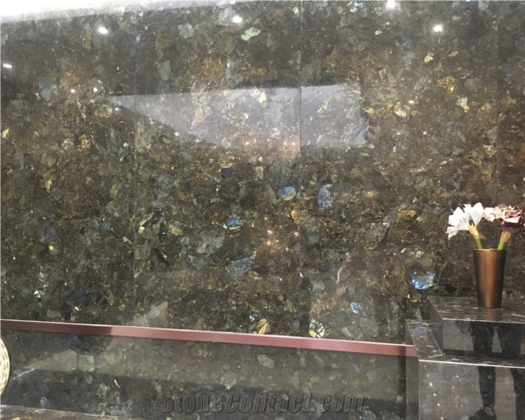 Large Slab Translucent Gemstone Labradorite Blue
