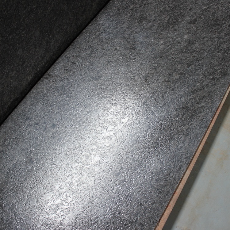 Leathered Finish Steel Grey Granite Countertops