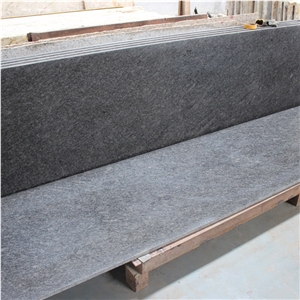 Leathered Finish Steel Grey Granite Countertops