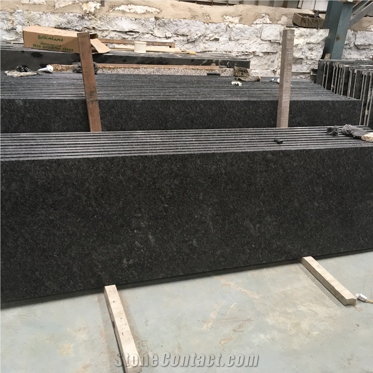 Leathered Finish Steel Grey Granite Countertops