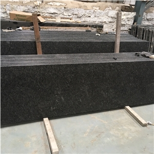 Leathered Finish Steel Grey Granite Countertops