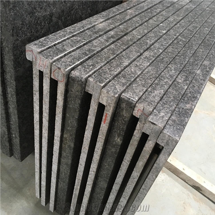 Leathered Finish Steel Grey Granite Countertops
