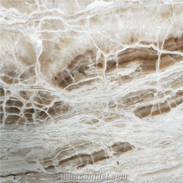 Light Brown Wood Marble Slab