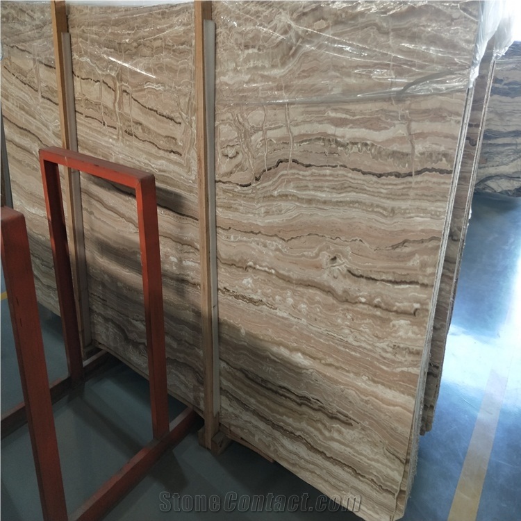 Light Brown Wood Marble Slab