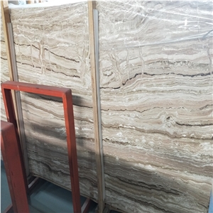 Light Brown Wood Marble Slab
