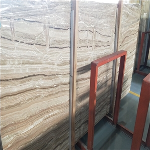 Light Brown Wood Marble Slab