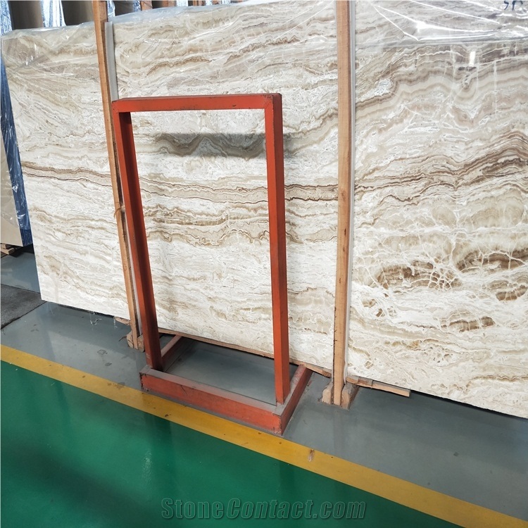 Light Brown Wood Marble Slab