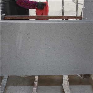 Light Grey Mirror Sparkle Quartz Countertops