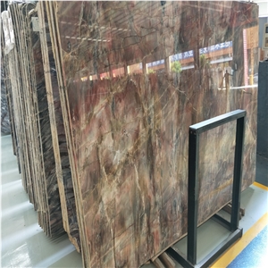 Louis Red Marble Slab