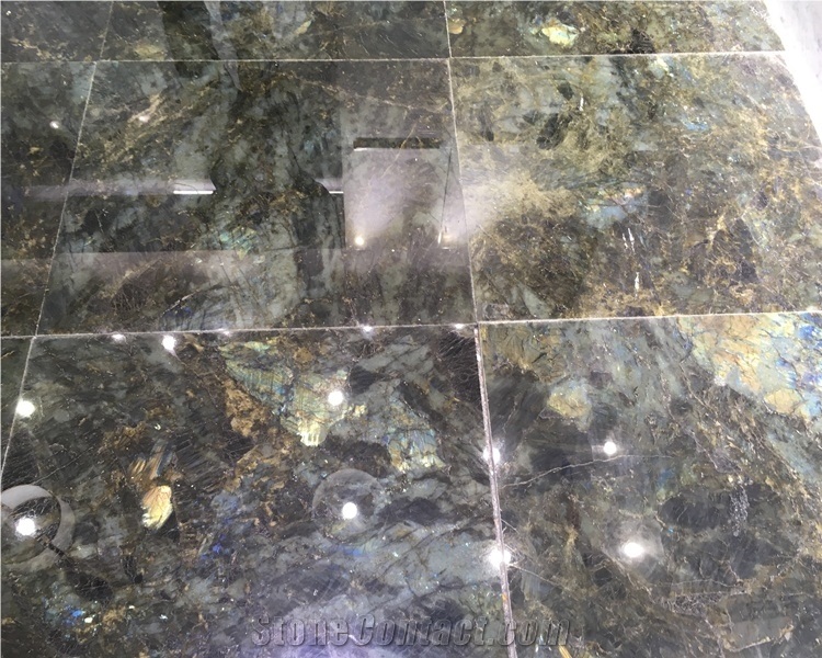 Madagascar Labradorite Blue Granite Flooring Tiles