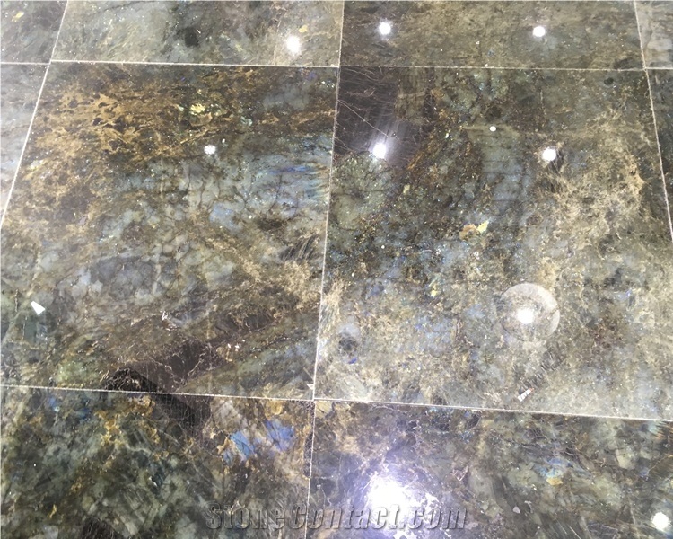 Madagascar Labradorite Blue Granite Flooring Tiles