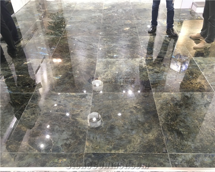 Madagascar Labradorite Blue Granite Flooring Tiles