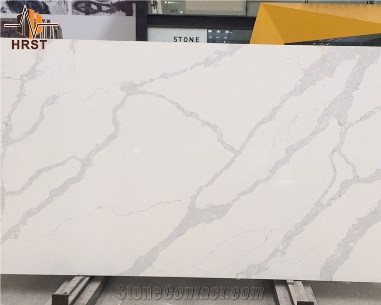 Man Made Calacatta White Quartz Slab Price
