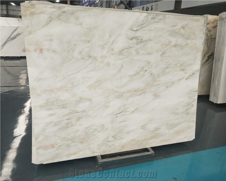 Maya White Marble Slab