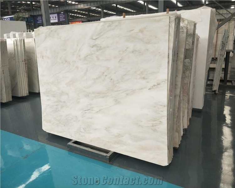 Maya White Marble Slab