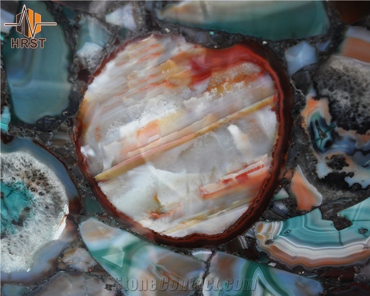 Multicolor Agate Stone Wall Panels Tiles