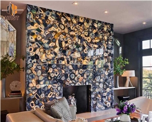 Multicolor Agate Stone Wall Panels Tiles
