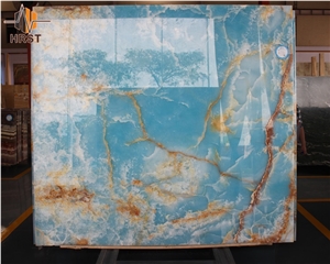Natural Blue Onyx Stone for Decoration