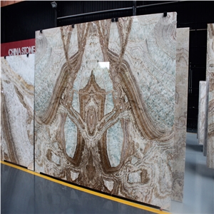 Natural Coral Onyx Slab for Onyx Stone
