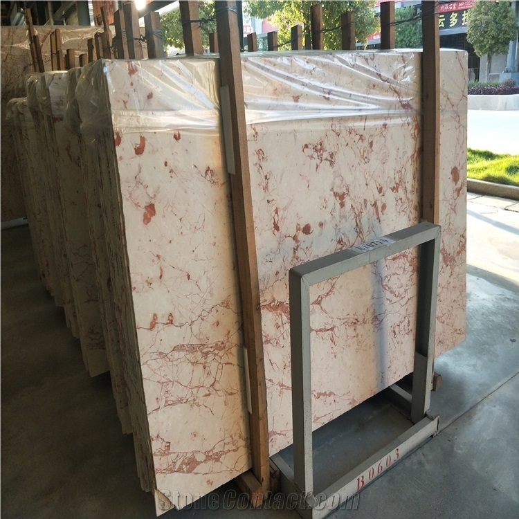Natural Euphorbia Mili Marble with Red Veins